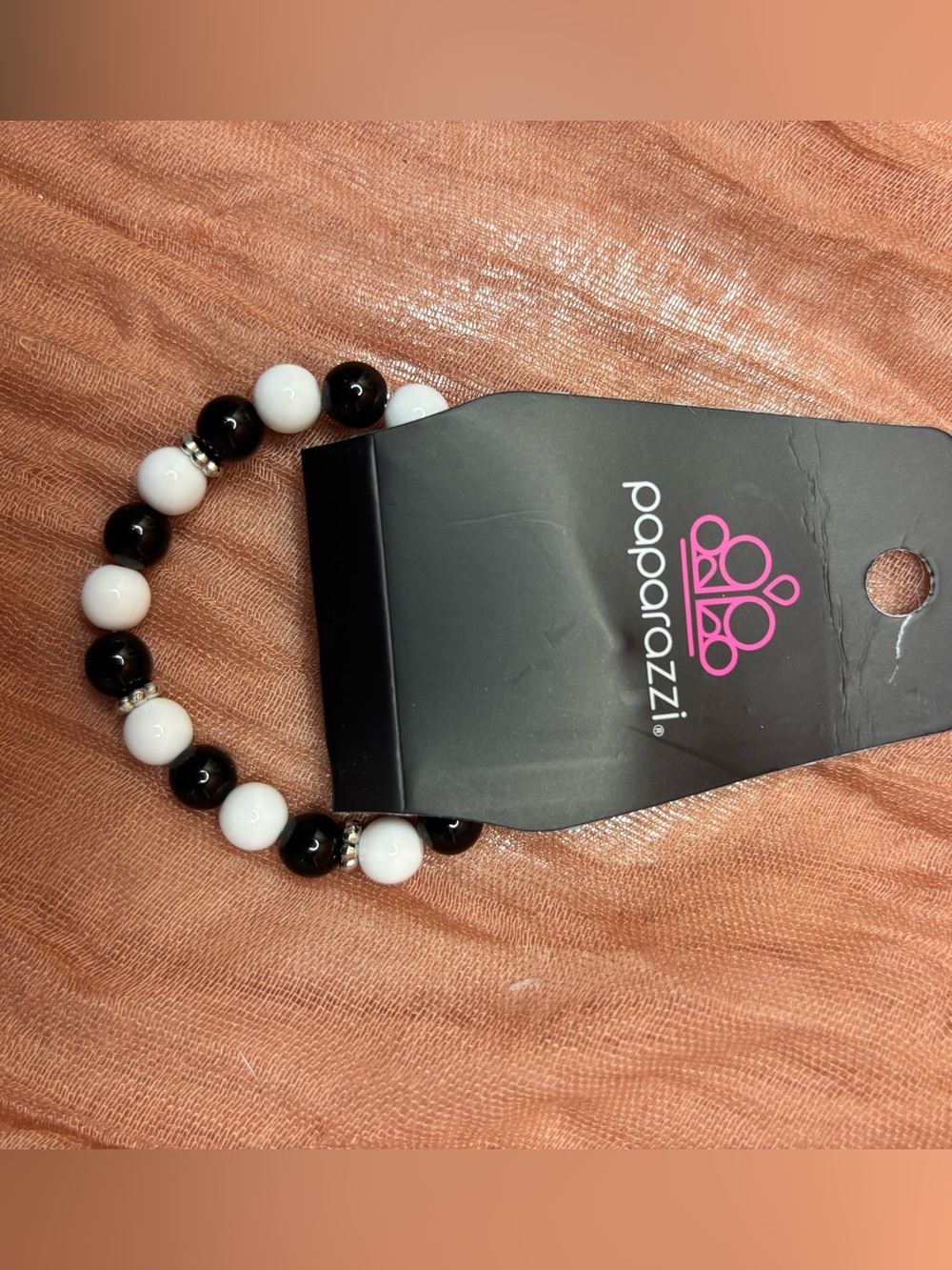 Paparazzi Black and White Alternating Bead Bracelet